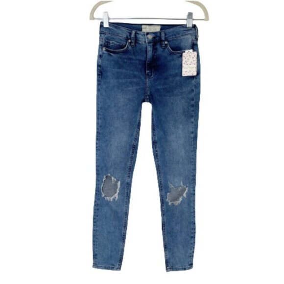 NEW Free People High Rise Skinny Jeans Womens Size 26 - Picture 1 of 10